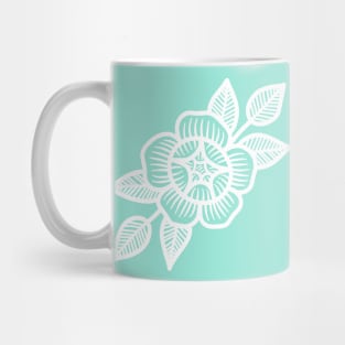 Traditional Rose White Mug